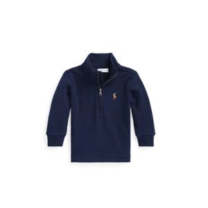 Ralph Lauren Cotton Interlock Quarter-Zip Pullover